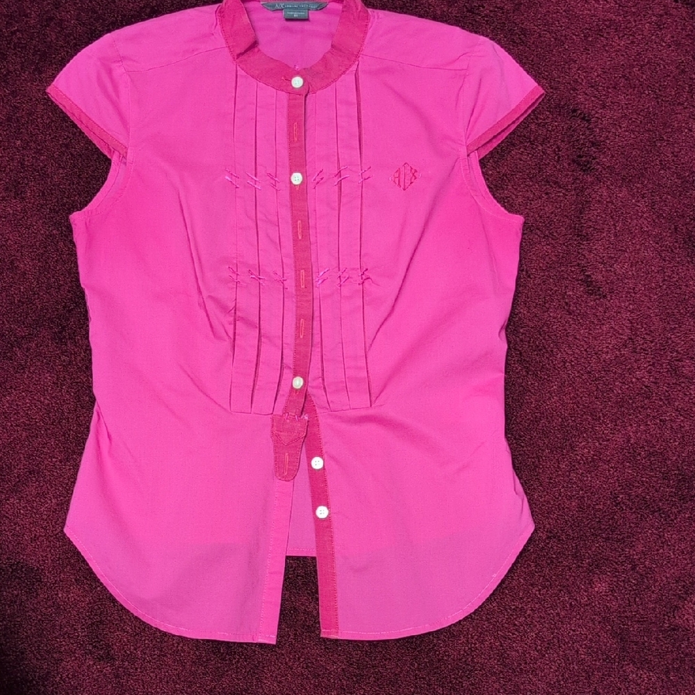 Pink Women's Button-Up Top